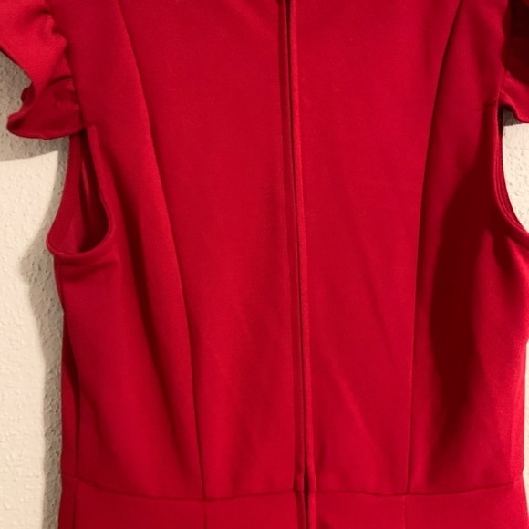 ❤️VALENTINES DAY COLLECTION: Red Ruffled Sleeve Jumpsuit Size 7 - Picture 7 of 9
